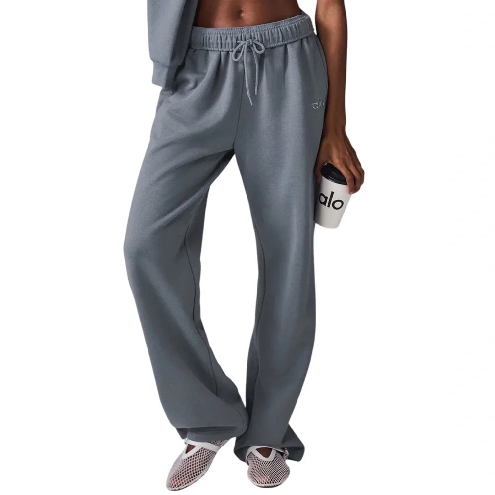 Alo Yoga Accolade Straight Leg Sweatpant Steel Grey S